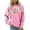 Pink, variant on Women Teacher Appreciation Pullover Inspirational Graphic Print Drop Shoulder Casual Long Sleeve Tops for Staff