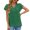 Green, variant on WIZUTIZ Corset Tops for Women up to 30% Off Plus Shirts Short Sleeve Loose Fit Athletic Solid Tshirts Summer-Beach Ladies Blouse Holiday Beach Trendy Tops Oversize Lightweight V-Neck T-shirt Hot Pin