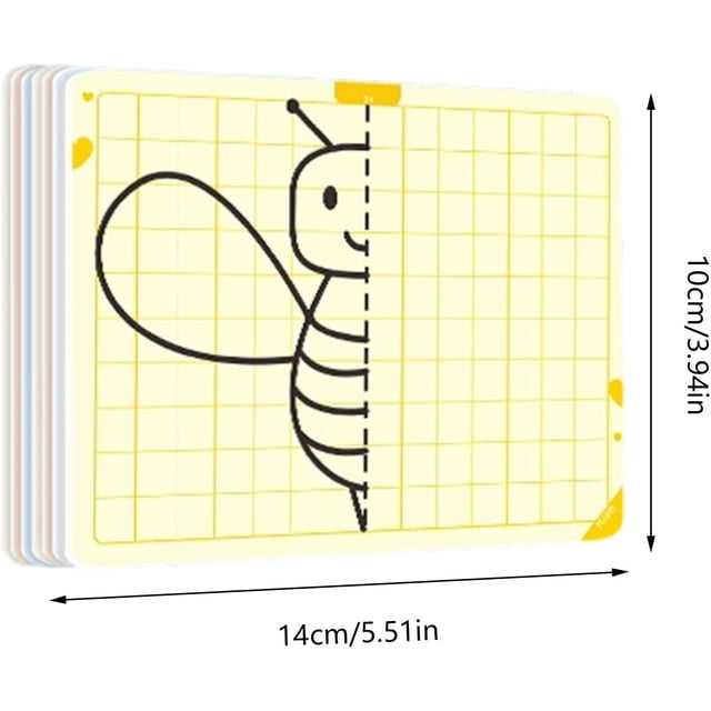 Btomtd Symmetrical Drawing Card With Pattern - Educational Tool For Symmetrical Drawing Educational STEMs Art Activity Set For Fine Motor Skills Development For Home, C