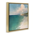 thumbnail image 3 of Stupell Industries Turquoise Horizons Expression Gold Framed Floater Canvas Wall Art, design by Annabelle Hall, 25 x 25, 3 of 9