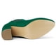 thumbnail image 5 of Botines De Chelsea Punta Redonda Tacones Gruesos Para Mujer Verde esmeralda 39, 5 of 6