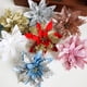 thumbnail image 2 of 1 ~ 20 piezas de flores navideñas rosas brillantes para árbol de Navidad, adornos de flores artificiales de 14 cm, decoración navideña 2024 para el hogar, Año Nuevo, 2 of 5