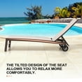thumbnail image 6 of Crestlive 2-Piece Patio Pool Chaise Lounge Chair with Wheels, Beige, 6 of 7