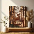 thumbnail image 6 of Qisvanset Rustic Deer Silhouette Forest Canvas Wall Art 15.75x11.81 Inches, 6 of 8