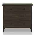 thumbnail image 5 of 24/7 Shop At Home Zed Transitional Wood Bedroom 3 Drawer Chest Dresser in Brown Wenge, 5 of 5
