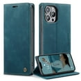 thumbnail image 1 of CaseMe for iPhone 14 Wallet Case Soft PU Leather Flip Case Magnetic Stand Flip Protective Cover Leather Case with ID & Credit Card Slots Holder Case-Cyan, 1 of 8