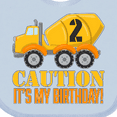 thumbnail image 4 of Inktastic 2nd Birthday Construction Truck, Cement Mixer - 2 Years Old Boys or Girls Baby Bib, 4 of 4
