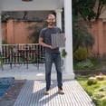 thumbnail image 5 of BTMWAY 12''x12'' Wood Interlocking Flooring Tiles Indoor & Outdoor for Patio Garden Deck Poolside Balcony Backyard, Pack of 10, Natural, 5 of 15