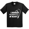 thumbnail image 3 of Inktastic I Hooked Mommy's Heart with Fishing Rod Youth T-Shirt, 3 of 5
