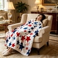 thumbnail image 1 of Independence Day Blanket Festive Flannel Blanket Soft Warm Throw Blanket For Home Sofa Bed Holiday Decoration, 1 of 9