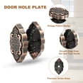 thumbnail image 3 of Uxcell Door Hole Cover Plate Zinc Alloy Vintage Deadbolt Knob Hole Repair for Hole Filling Decor Red Bronze, 3 of 8