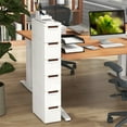 thumbnail image 4 of Gymax Armoire de Rangement Étroite à Roulettes 2 Pcs à 6 Tiroirs avec Poignées de Tirage et Roues Intégrées, 4 of 10