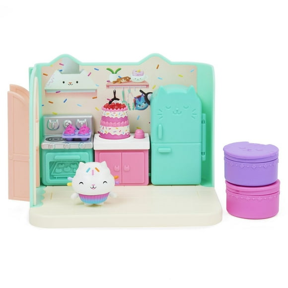 Gabby’s Dollhouse, Bakey with Cakey Kitchen with Figure and 3 Accessories, 3 Furniture and 2 Deliveries, Kids Toys for Ages 3 and up