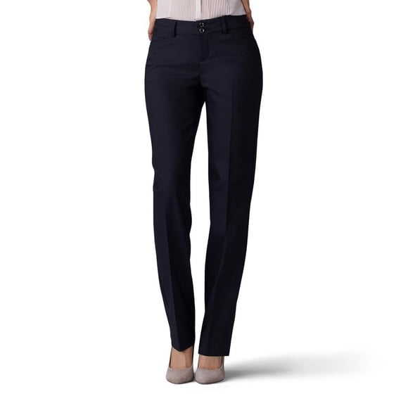 Pantalón Lee Secretly Shapes, corte regular, pierna recta, negro