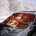 thumbnail image 2 of Xoenoiee Christmas Snowmman Candy Bell Bow Print Car Windshield Snow Cover, Christmas Decoration Weatherproof Winter Accessories for Ice & Sleet Winter, Sun, Frost, Universal Fits for Truck SUV Van, 2 of 7