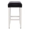 thumbnail image 4 of 24" Upholstered Saddle Seat Counter Stool in Black, 4 of 8