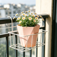 thumbnail image 5 of Large Plastic Flower Pot with Drainage Holes - 16.5x16x14.5cm Thickened Planter for Indoor/Outdoor Use - Balcony, Garden, Windowsill Decor - Set of 1, 5 of 6