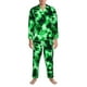 thumbnail image 3 of Balery Green Tie Dye Pijama para Hombre de Dos Piezas con Manga Larga, Conjunto de Dormir y Descanso Suave con Bolsillos-Medium, 3 of 7