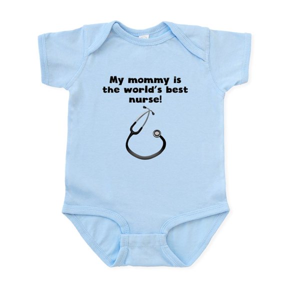 CafePress - My Mommy Is The Words Best Nurse Body Suit - Baby Light Bodysuit, Size Newborn - 24 Months