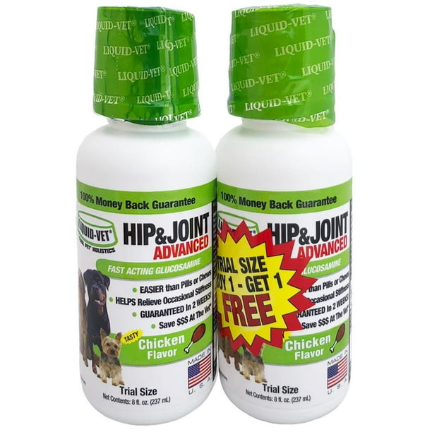LiquidVet Advanced K9 Hip & Joint Dog Supplement 8oz Buy One Get One