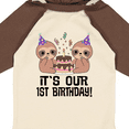 thumbnail image 4 of Inktastic Twins 1st Birthday Sloth Boy Girl 1 Year Old Boys or Girls Long Sleeve Baby Bodysuit, 4 of 5