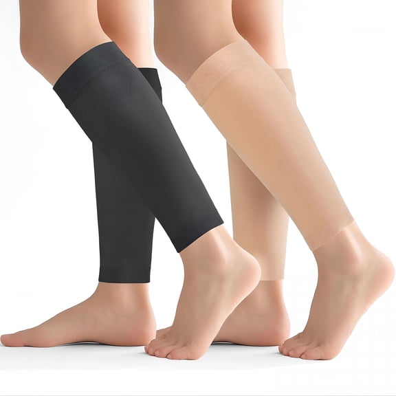 2 Pairs Calf Compression Sleeves Men&Women 20-30Mmhg Shin Splint for Leg Support Relief Pain Varicose Veins