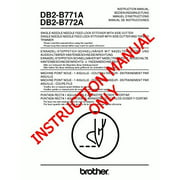 Angle View: Brother DB2-B771A DB2-B772A Sewing Machine Owners Instruction Manual