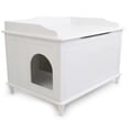 thumbnail image 2 of Designer Pet Products White Catbox Litter Box Enclosure – Modern Large, 2 of 9