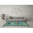 thumbnail image 3 of Ahgly Company Indoor Rectangle Abstract Light Blue Modern Area Rugs, 4' x 6', 3 of 4
