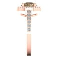 thumbnail image 3 of Halo Engagement Ring for Women - 1.86ct Yellow Moissanite in 14K Rose Gold Promise Ring, 3 of 6