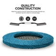 thumbnail image 2 of NEIKO 11142A 10 Pack Zirconia Flap Discs 4-1/2 for Angle Grinder, 40 Grit Flapper Wheel, Angled T29 Grinding Wheel 4.5 Inch Flap Disc, 7/8" Arbor Grinding Disc, Flap Wheel for Wood & Metal Sanding, 2 of 5