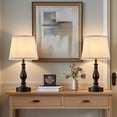 thumbnail image 7 of NATYSWAN Lamp for Bedroom Set of 2 - 19" Small Bedside Table Lamps with Rotary Swithch - Modern Lamps for Living Room Night stands - Desk Lamps for Home Office End Tables., 7 of 7
