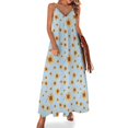 thumbnail image 1 of Vestido sin mangas de girasol vestido para mujer 2024 vestido de cumpleaños para mujer vestidos de mujer de lujo, 1 of 7