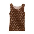 thumbnail image 5 of Liweisiy Women's Vintage Tank Tops Floral Sleeveless Crewneck Loose Fit Shirts Summer Casual Layering Tops Brown-4 M, 5 of 6