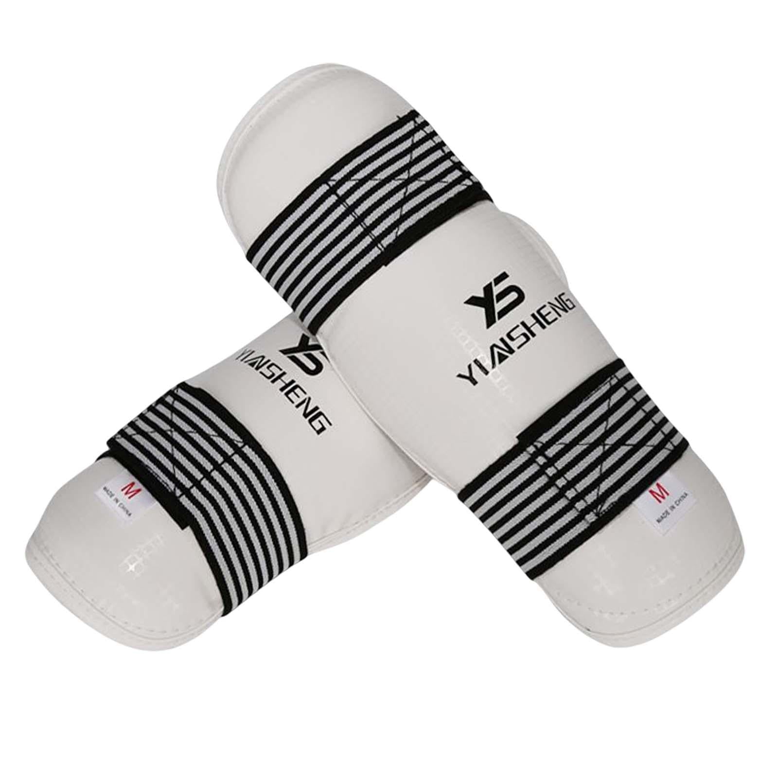 Taekwondo Shin Guard Elasticated Padded Protector Sparring Protective