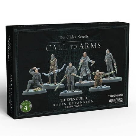 Modiphius: The Elder Scrolls: Call to Arms: Thieves Guild - 6 Figure Resin Expansion Chapter 4 Unpainted 32mm Miniatures with Scenic Bases RPG