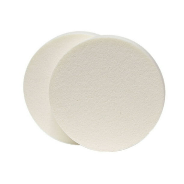 10pcs Maquillaje Facial Powder Puff Cosméticos Aplicadores de rubor Base de esponjas redondas (Blanco)