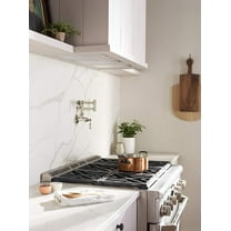 Moen S664NL Traditional Pot Filler Double Handle Wall Mount Kitchen Pot Filler, Polished Nickel