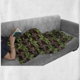 thumbnail image 6 of Botanical Soft Flannel Fleece Throw Blanket, Natural Theme Leaves Along Floral Ornaments Vintage Meadow Pattern, Cozy Plush for Indoor and Outdoor Use, 60" x 80", Seal Brown Green White, by Ambesonne, 6 of 6