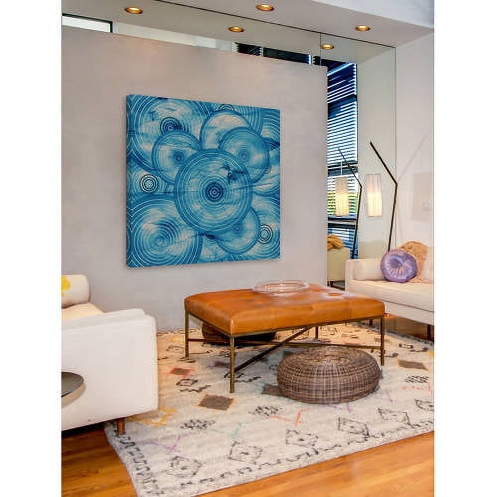 "Spiroblue" Painting Print on Wrapped Canvas