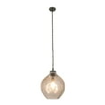thumbnail image 3 of Creative Co-Op Oversized Geometric Glass Ceiling Light, Matte Black, 3 of 9