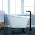 thumbnail image 2 of Aqua Eden VCTND5130NT0 51" Cast Iron Classic Flat-Rim Single Slipper Clawfoot Tub (No Faucet Drillings), White/Matte Black, 2 of 6