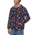 thumbnail image 3 of Kdxio rainbow color Skull mushroom Print Men Hoodies Casual Hoodies for Men with Zip Pockets Full Zip Long Sleeve Sweatshirt Sports Hooded Jacket-X-Large, 3 of 5