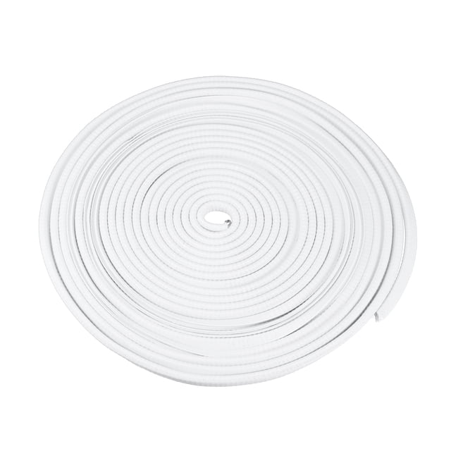 Protector de borde de puerta de coche, 32.8 pies en forma de U, borde de goma, protector de tira de sellado universal para coche, camión, ATV, barco, multifuncional, sin pegamento, PVC, hierro, blanco