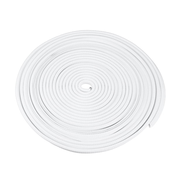 Protector de borde de puerta de coche, 32.8 pies en forma de U, borde de goma, protector de tira de sellado universal para coche, camión, ATV, barco, multifuncional, sin pegamento, PVC, hierro, blanco