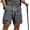 Gray, variant on Men's Athletic Cargo Shorts Quick Dry Performance Short Pants Above Knee Length 9" Inseam Elastic Waist Workout Running Hiking Lightweight Breathable Casual Streetwear