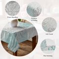 thumbnail image 5 of Aqua Grey Chrysanthemum Table Cloth Waterproof Tablecloths, Farmhouse Botanical Floral Modern Tablecloth Dining Table Cover for Kitchen Party Tabletop Outdoor, Square Tablecloth 54x54 Inch, 5 of 9