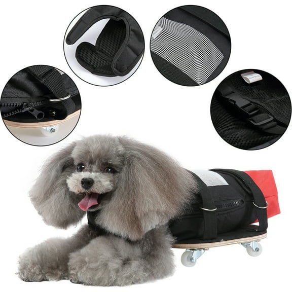 Pet Dog Skateboard Wheelchair Car
