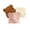 Beige + Pink With Stripes + Caramel, variant on FURTALK 3 Pack Baby Beanie Winter Hat with Bear Ear for Infant Toddler Boys Girls Soft Warm Knitted Skull Cap