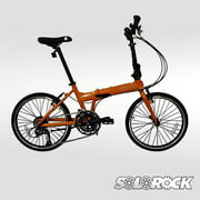 Fire - SOLOROCK 20" 27 Speed Integrated Aluminum Folding Bike - Orange